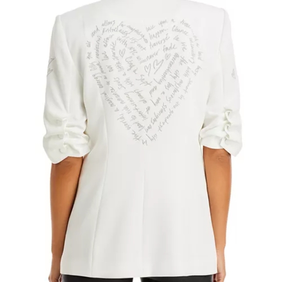 Cinq A Sept Khloe Xoxo Embellished Elbow Sleeve BlazerProduct Details Size 8 US - Picture 11 of 14